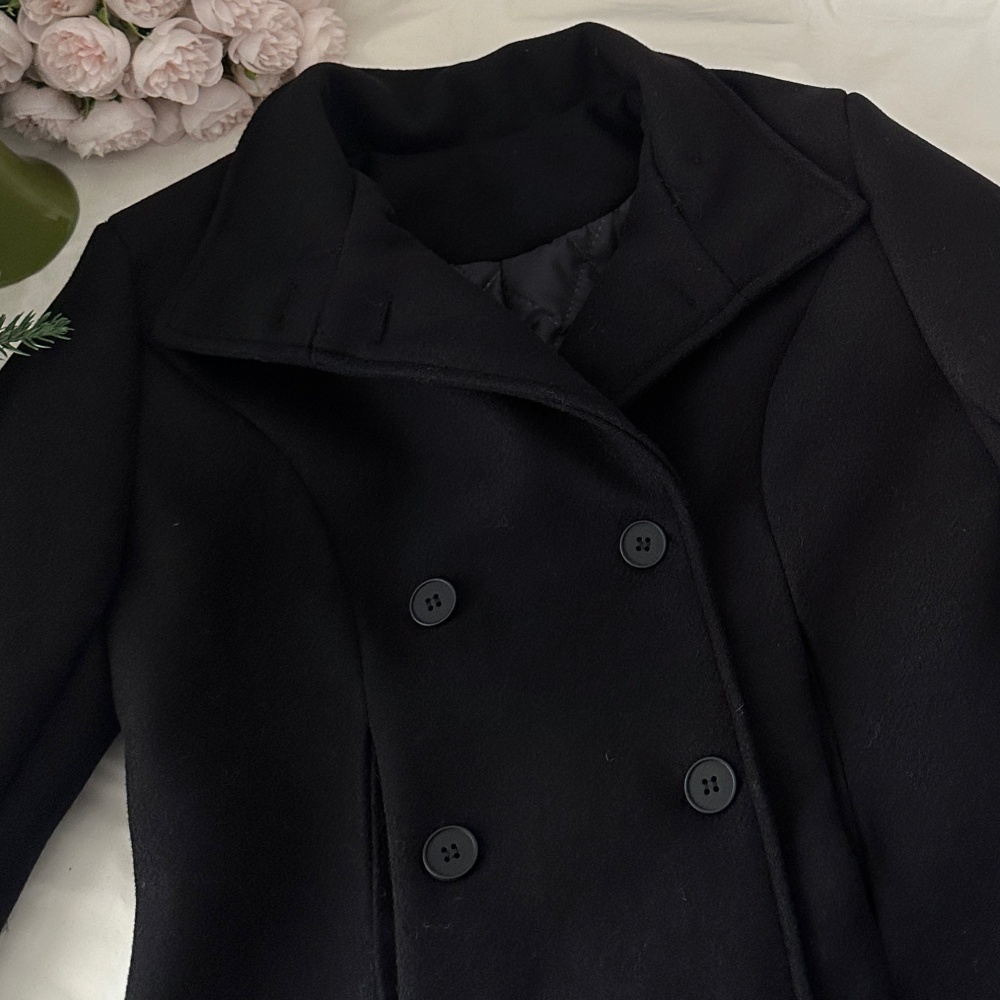 Winter woolen coat London style overcoat for women