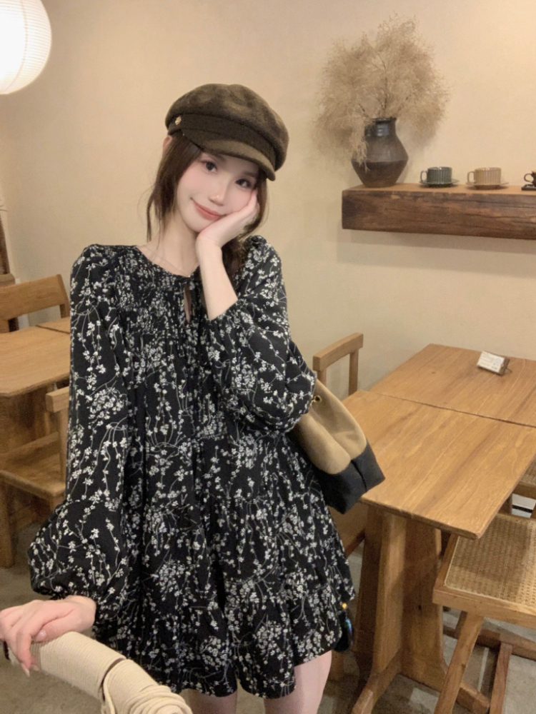 All-match A-line Korean style dress for women