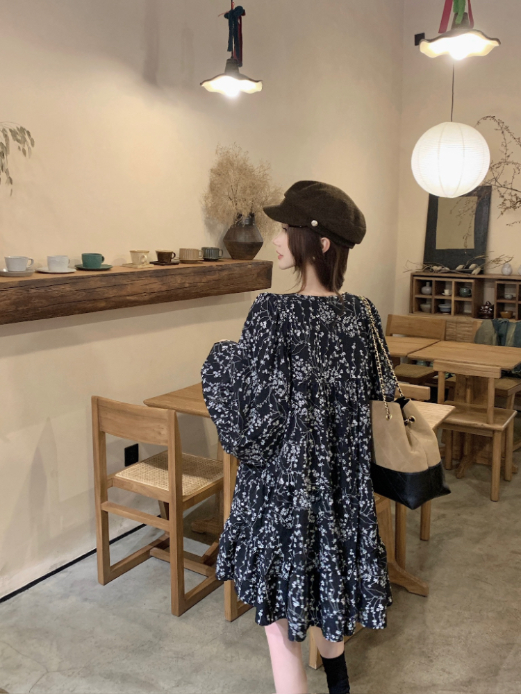 All-match A-line Korean style dress for women