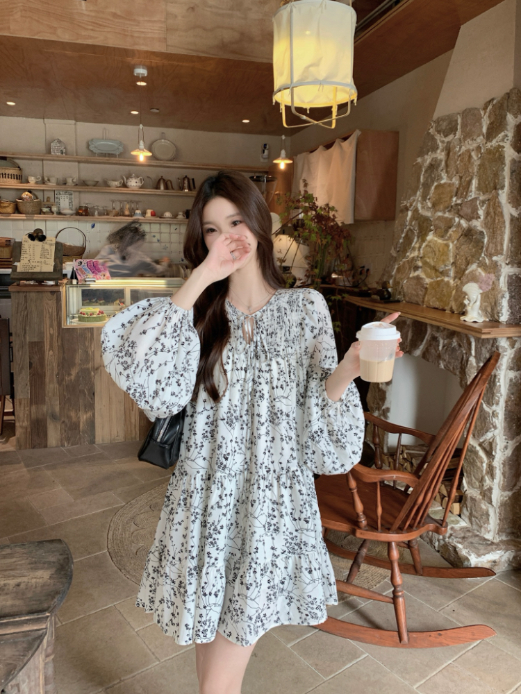 All-match A-line Korean style dress for women