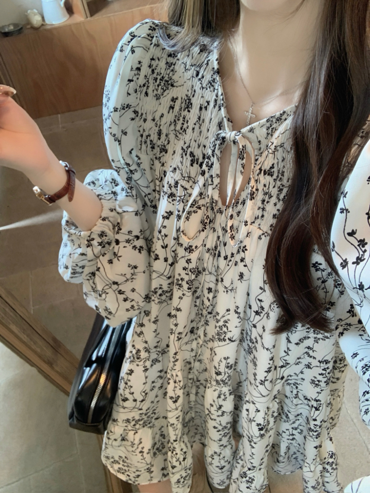 All-match A-line Korean style dress for women
