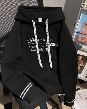 Hooded thermal tops loose autumn and winter hoodie