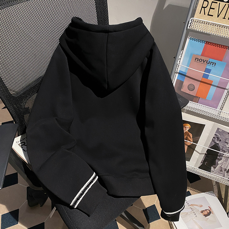 Hooded thermal tops loose autumn and winter hoodie