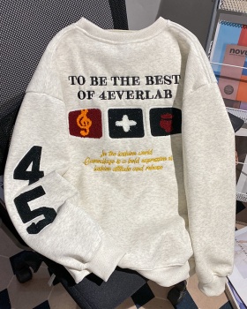 Embroidered flowers thermal tops large yard hoodie for men