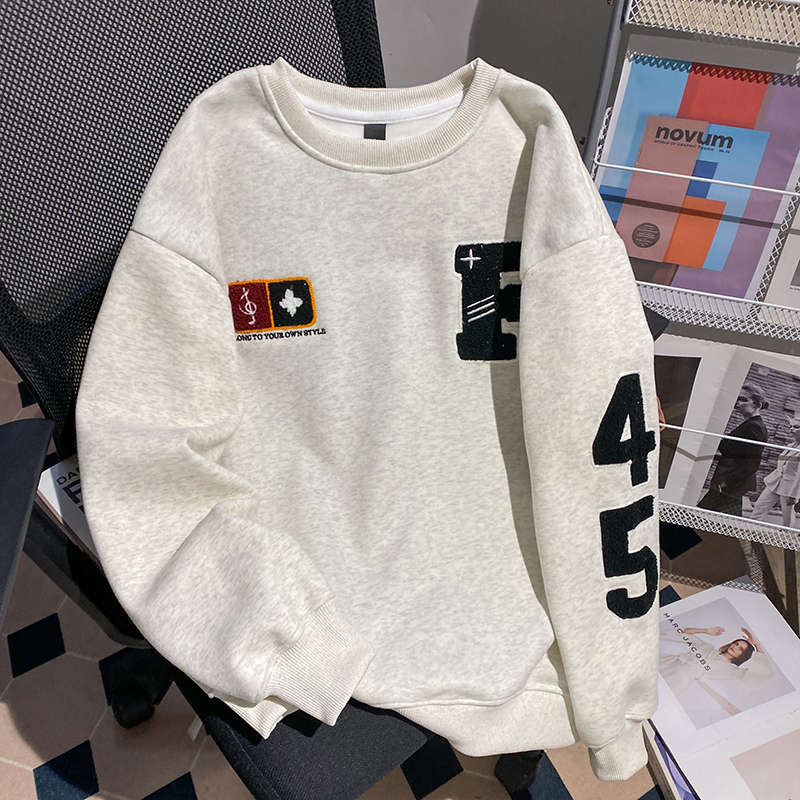 Embroidered flowers thermal tops large yard hoodie for men