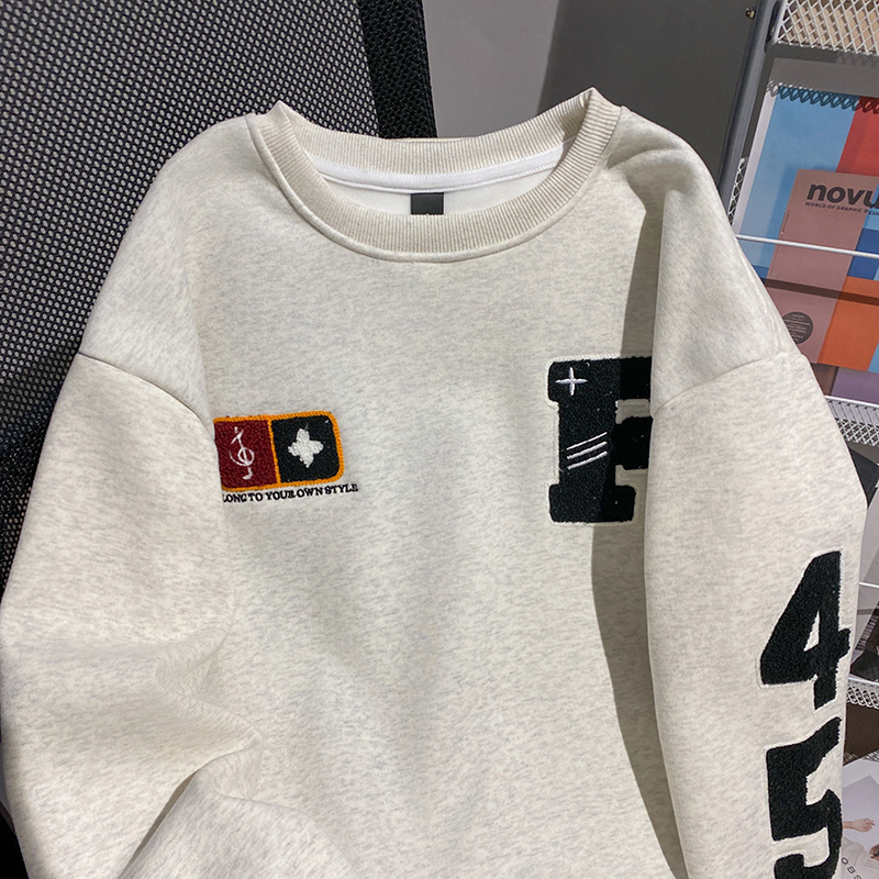 Embroidered flowers thermal tops large yard hoodie for men