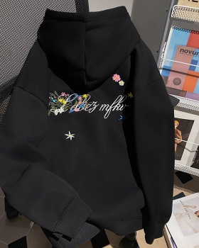 Korean style plus velvet tops large yard hoodie for women