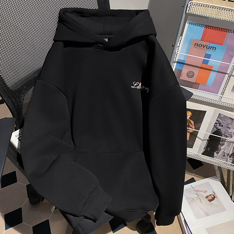 Korean style plus velvet tops large yard hoodie for women