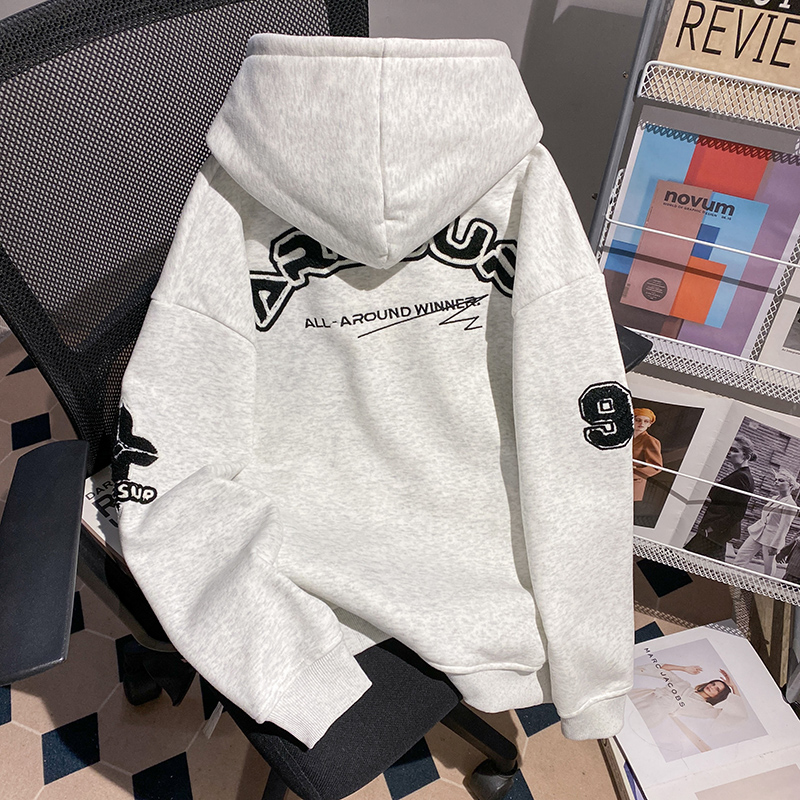 Autumn and winter long tops loose hoodie for men