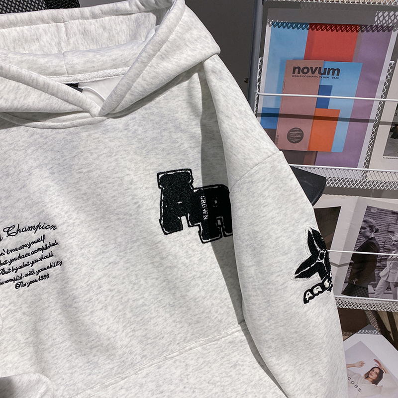 Autumn and winter long tops loose hoodie for men