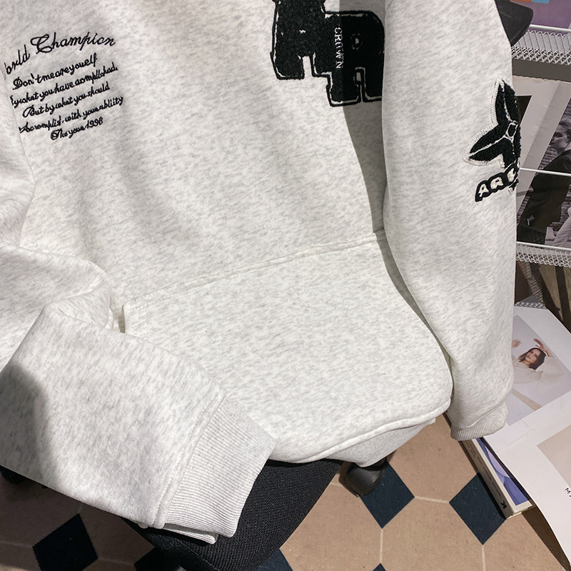 Autumn and winter long tops loose hoodie for men