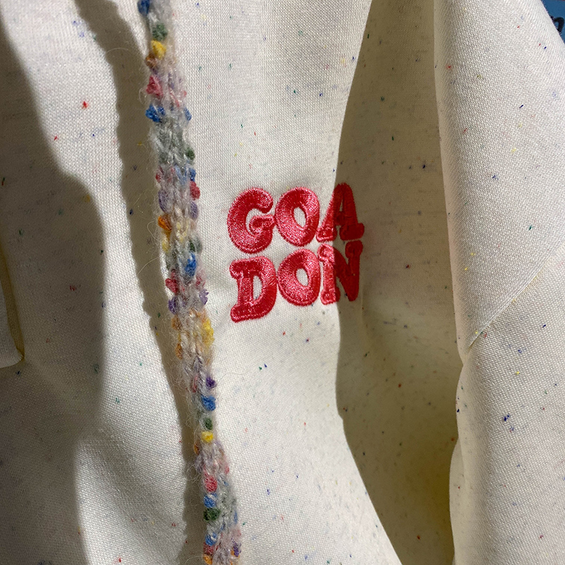 Complex hooded hoodie color point thermal tops for women