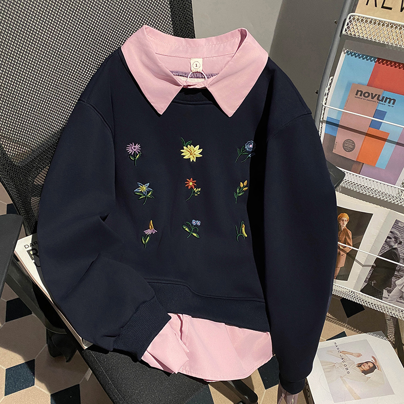 Loose autumn and winter tops thermal hoodie for women