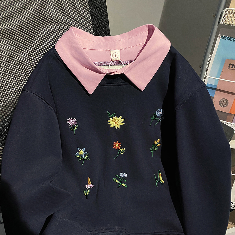 Loose autumn and winter tops thermal hoodie for women