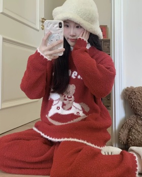 Thick wears outside cartoon lazy loose cubs pullover pajamas