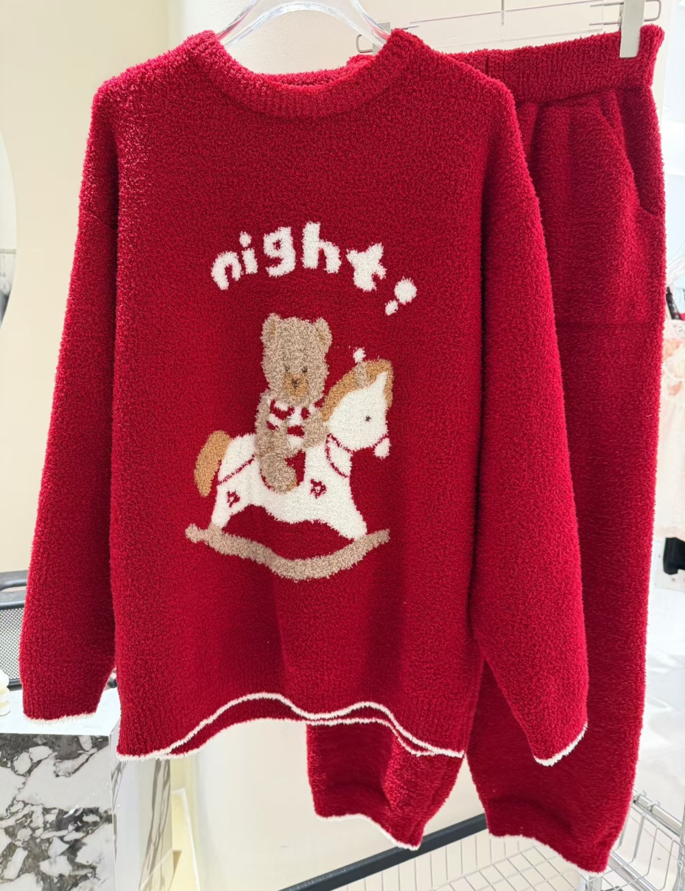 Thick wears outside cartoon lazy loose cubs pullover pajamas