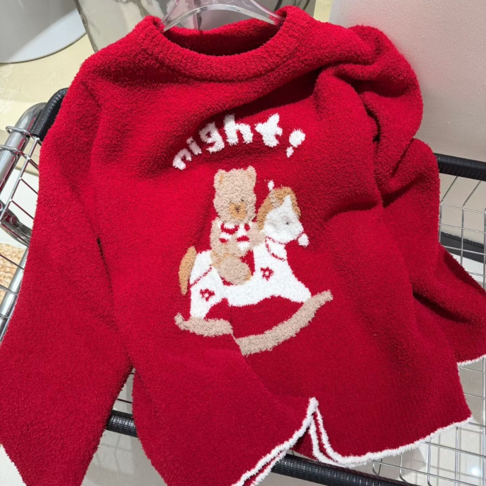 Thick wears outside cartoon lazy loose cubs pullover pajamas