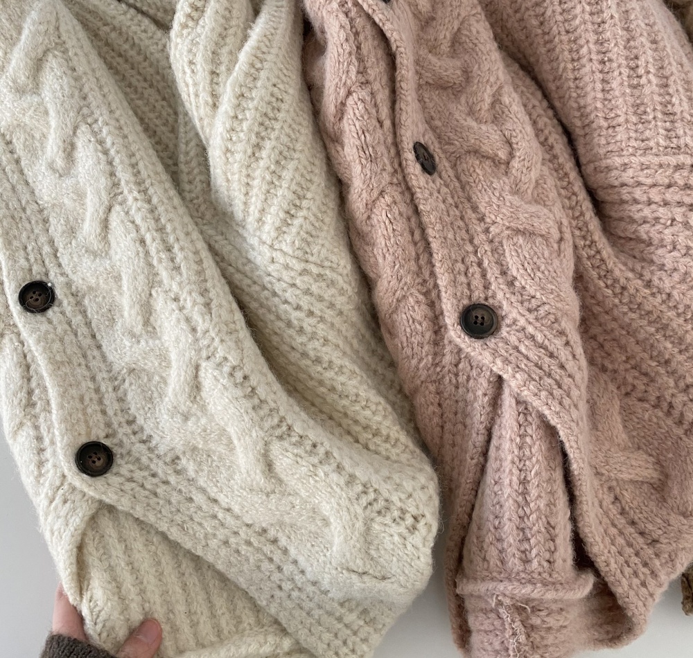 V-neck knitted sweater Korean style autumn cardigan for women