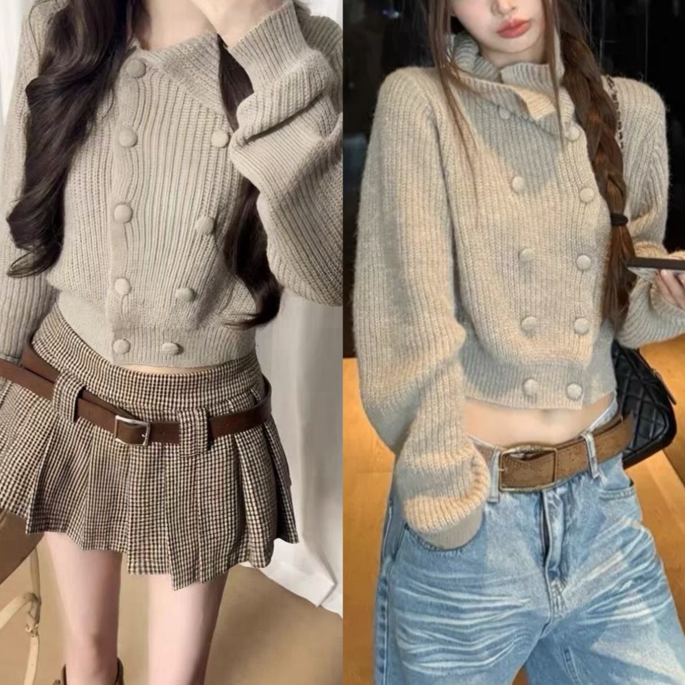 Korean style unique tops autumn fashion sweater