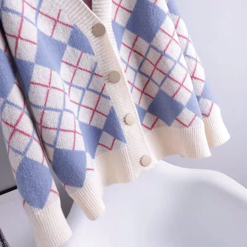 Slim Korean style cardigan double zip simple tops