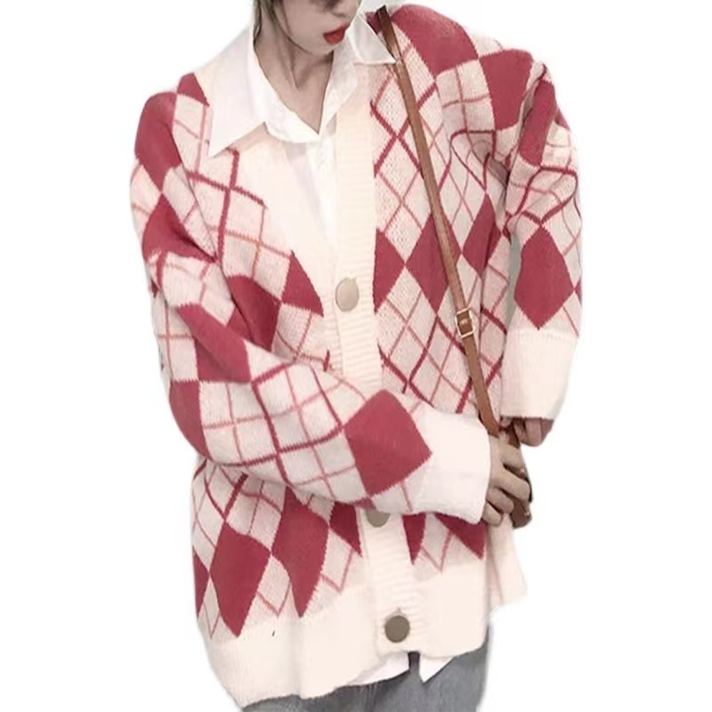 Slim Korean style cardigan double zip simple tops