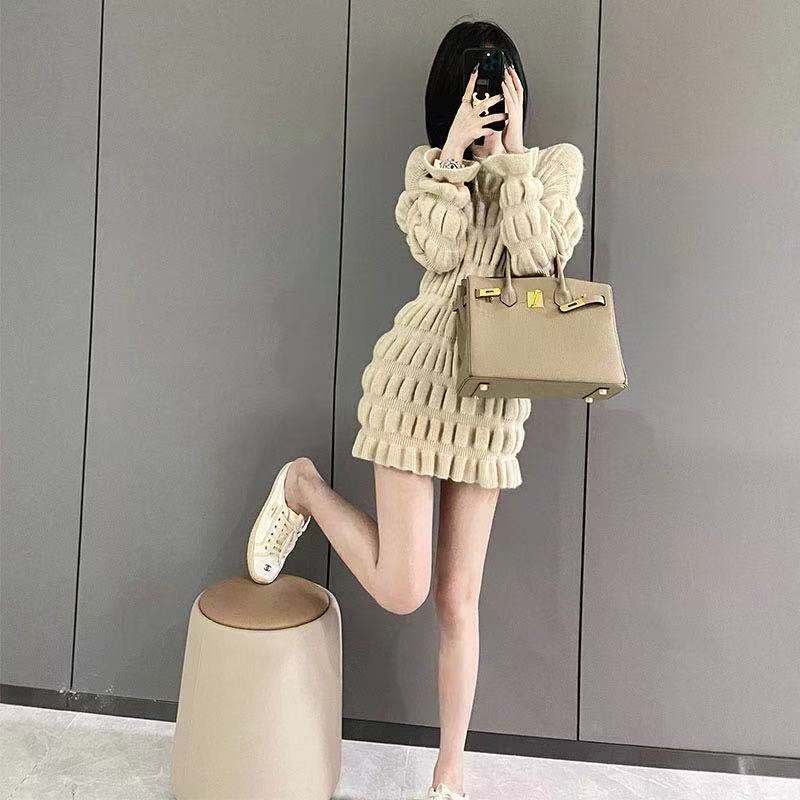 Autumn dress autumn and winter sweater dress
