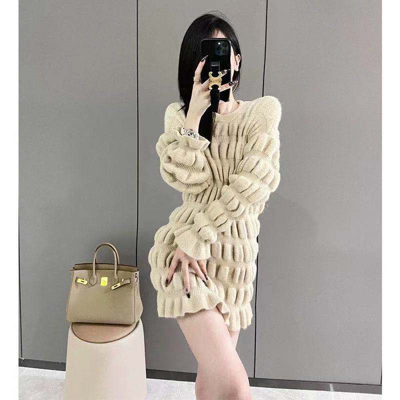 Autumn dress autumn and winter sweater dress