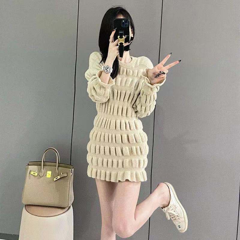 Autumn dress autumn and winter sweater dress