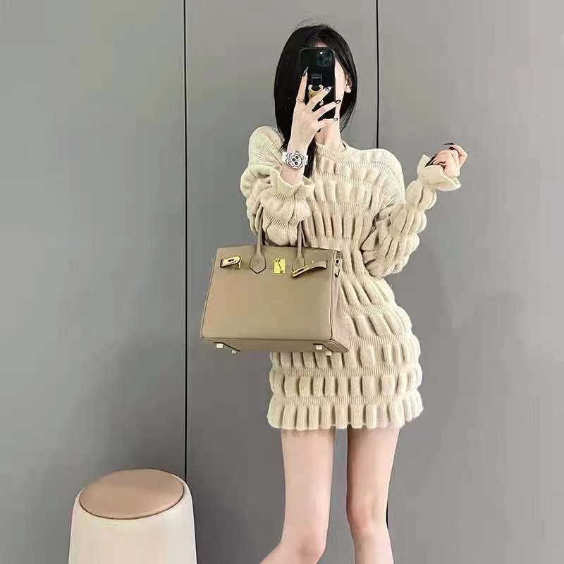 Autumn dress autumn and winter sweater dress