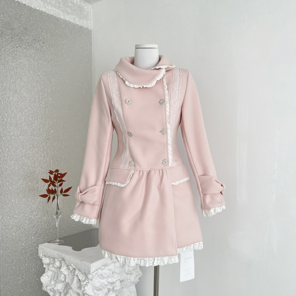 Sweet seaside woolen coat winter thick coat