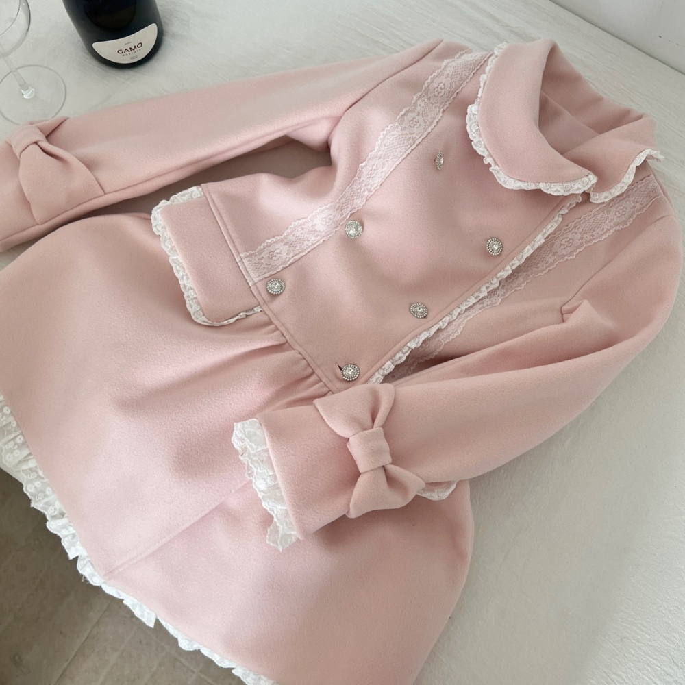 Sweet seaside woolen coat winter thick coat