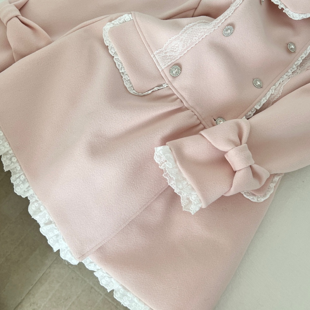 Sweet seaside woolen coat winter thick coat