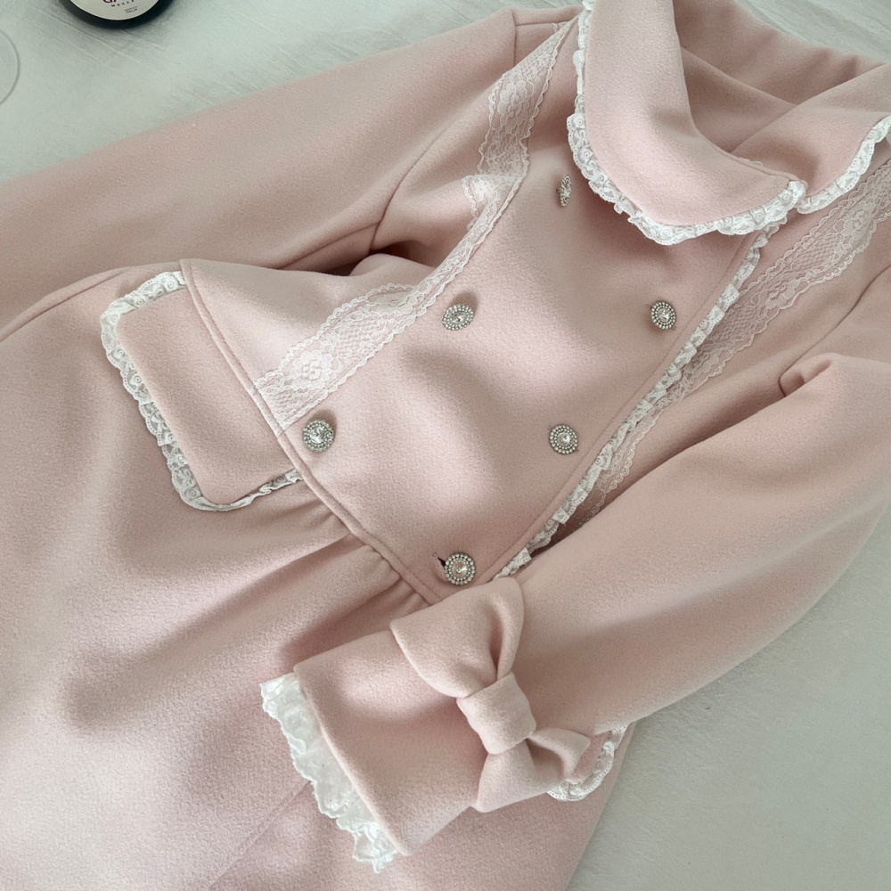 Sweet seaside woolen coat winter thick coat