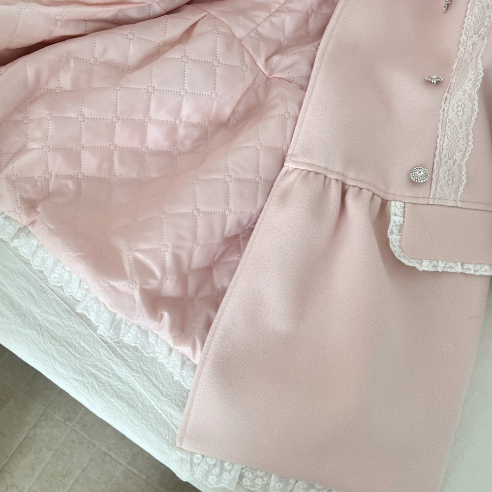 Sweet seaside woolen coat winter thick coat