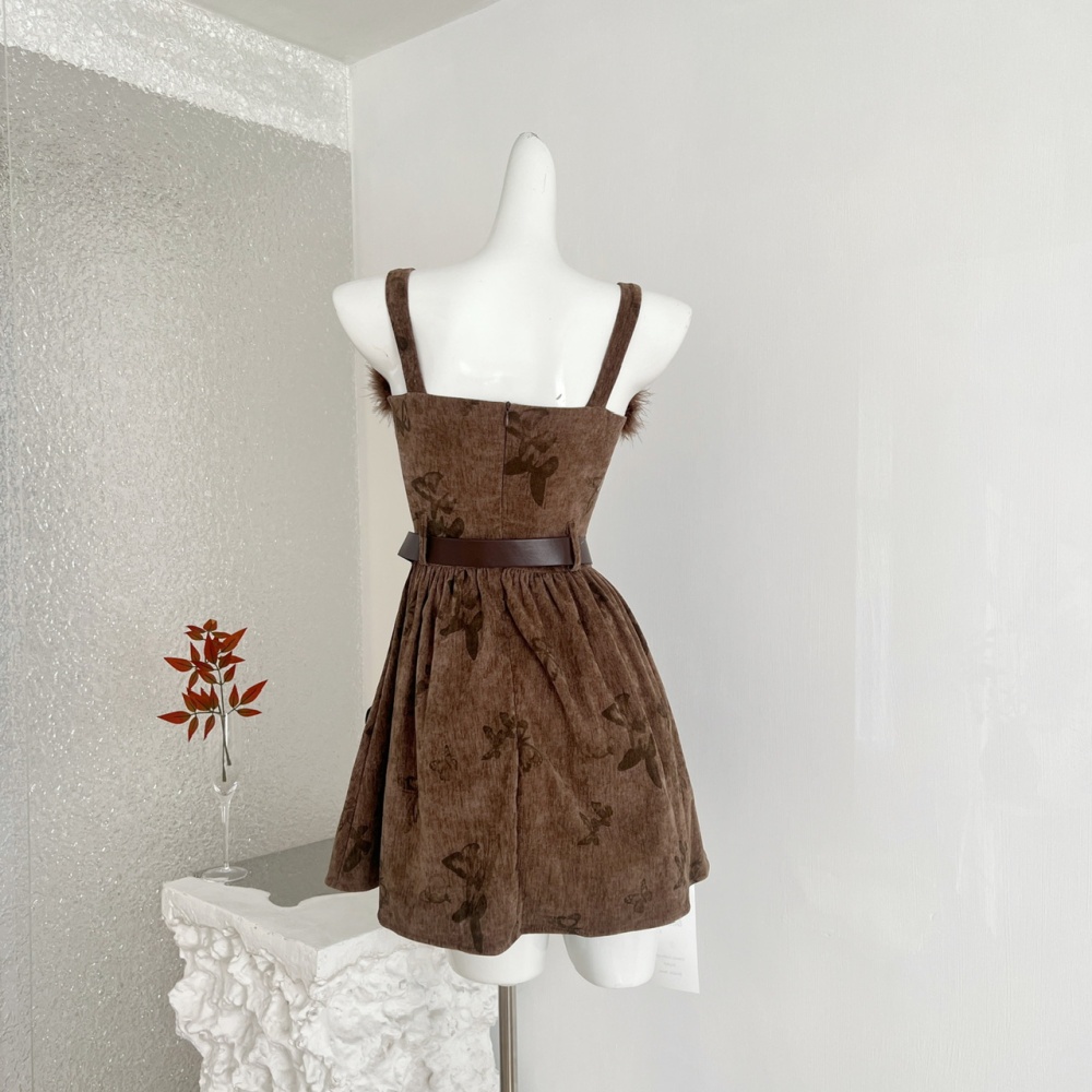 With belt sling dress