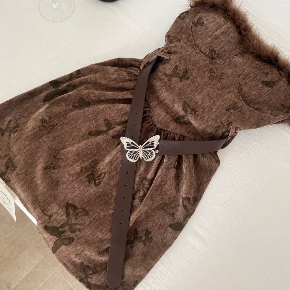 With belt sling dress