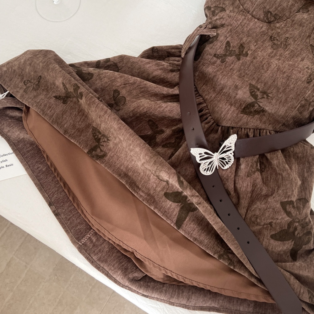 With belt sling dress