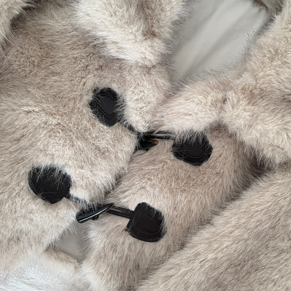 Imitation of fox plush coat velvet tops for women