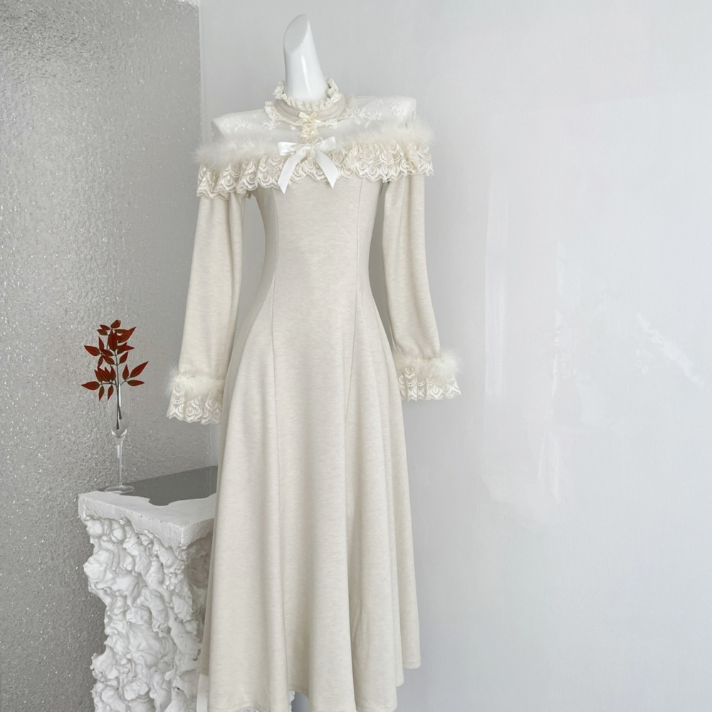 Autumn and winter tender long sleeve slim temperament dress