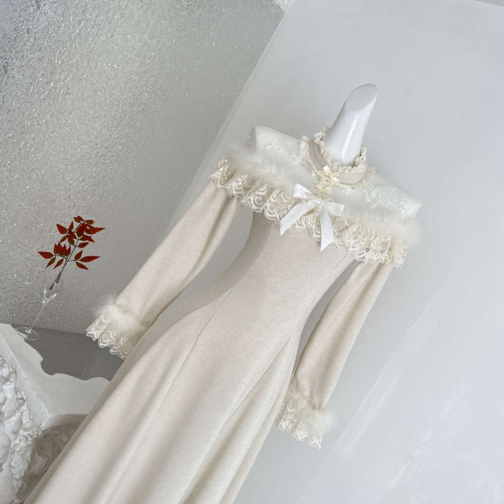 Autumn and winter tender long sleeve slim temperament dress