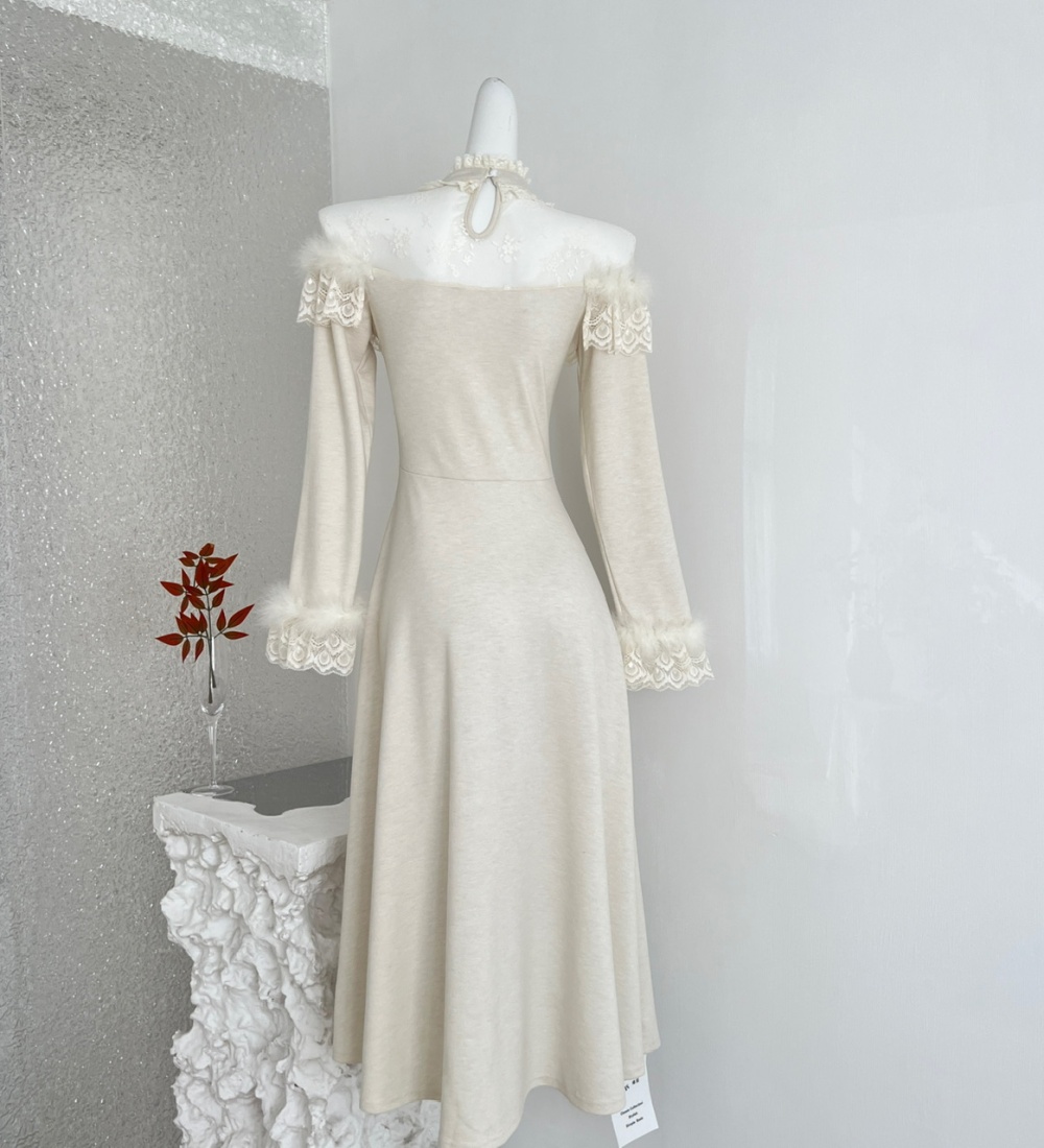 Autumn and winter tender long sleeve slim temperament dress