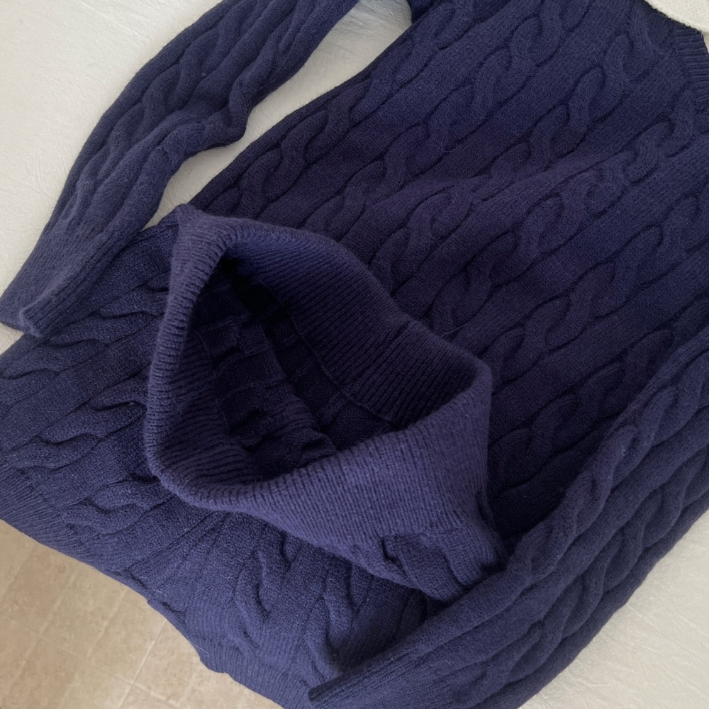 Navy-blue Pseudo-two tops mixed colors maiden shorts a set