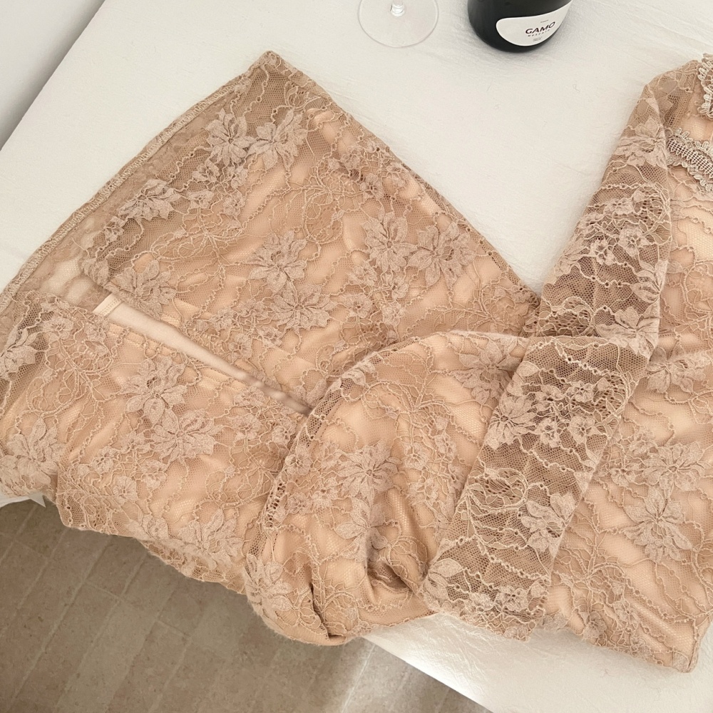 Long sleeve long dress pinched waist dress for women