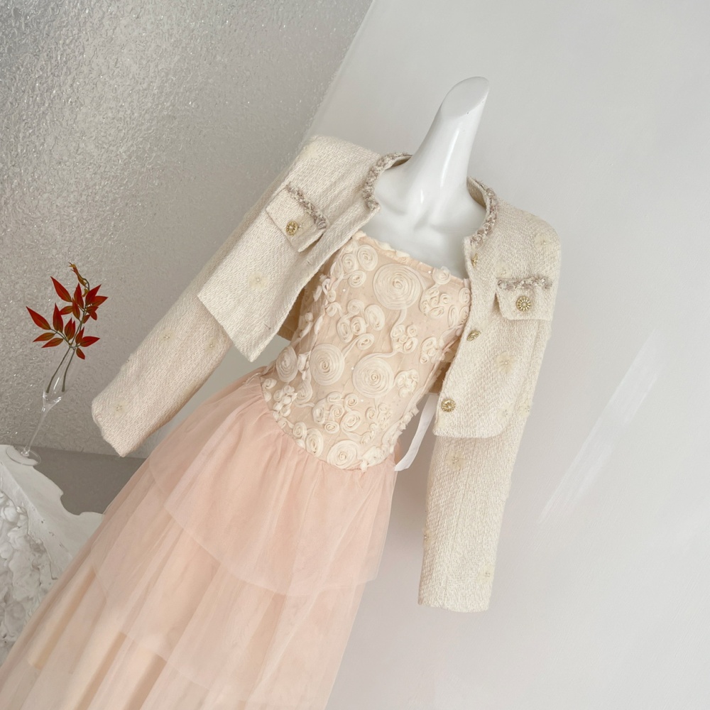 Short chanelstyle plus cotton coat for women