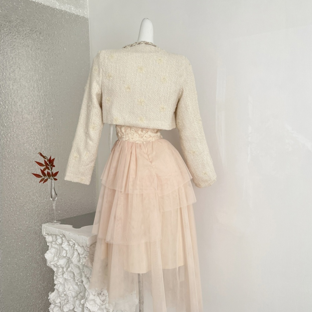 Short chanelstyle plus cotton coat for women