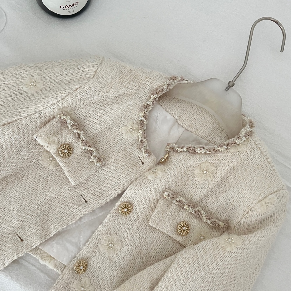 Short chanelstyle plus cotton coat for women