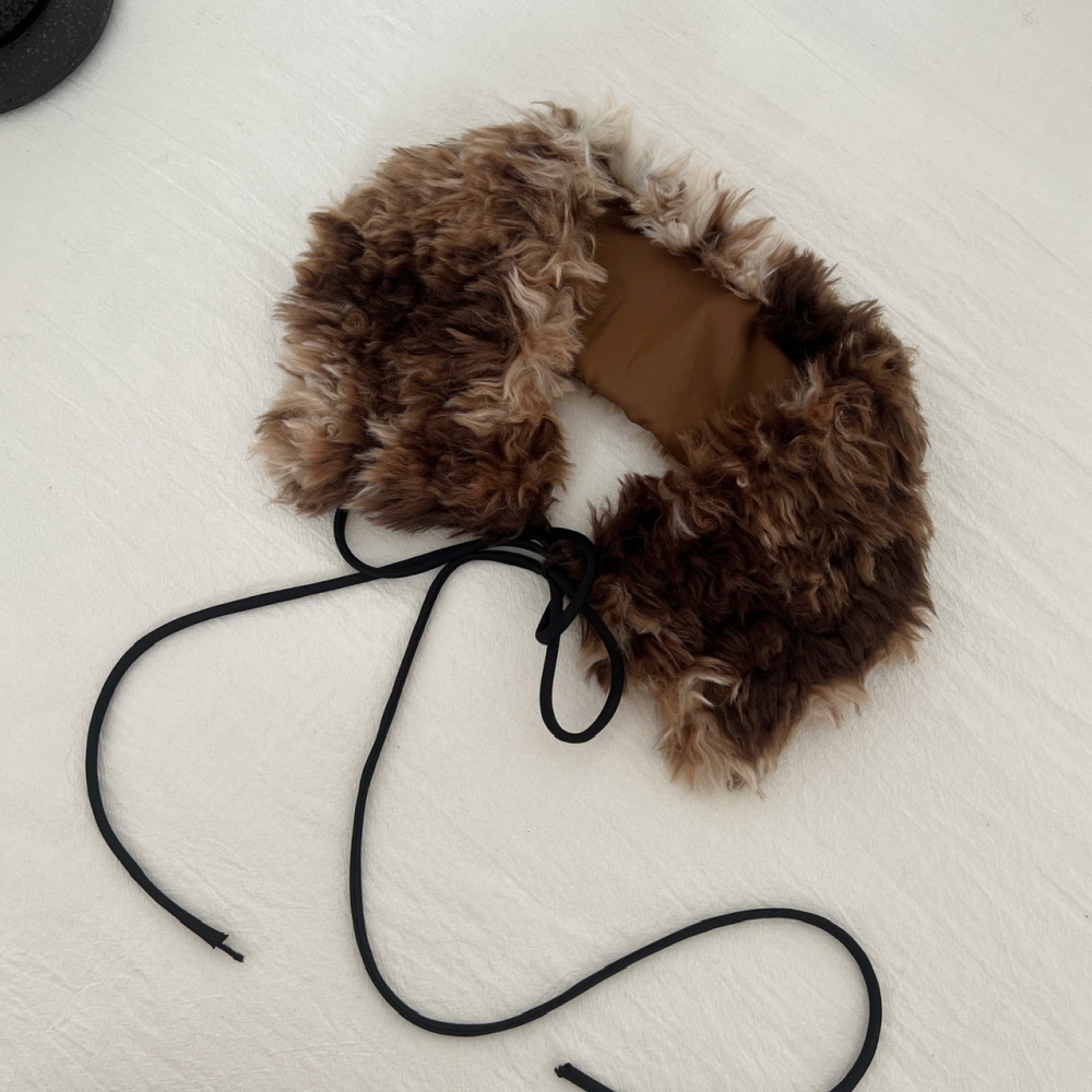 Fur collar clip cotton coat bud skirt 2pcs set