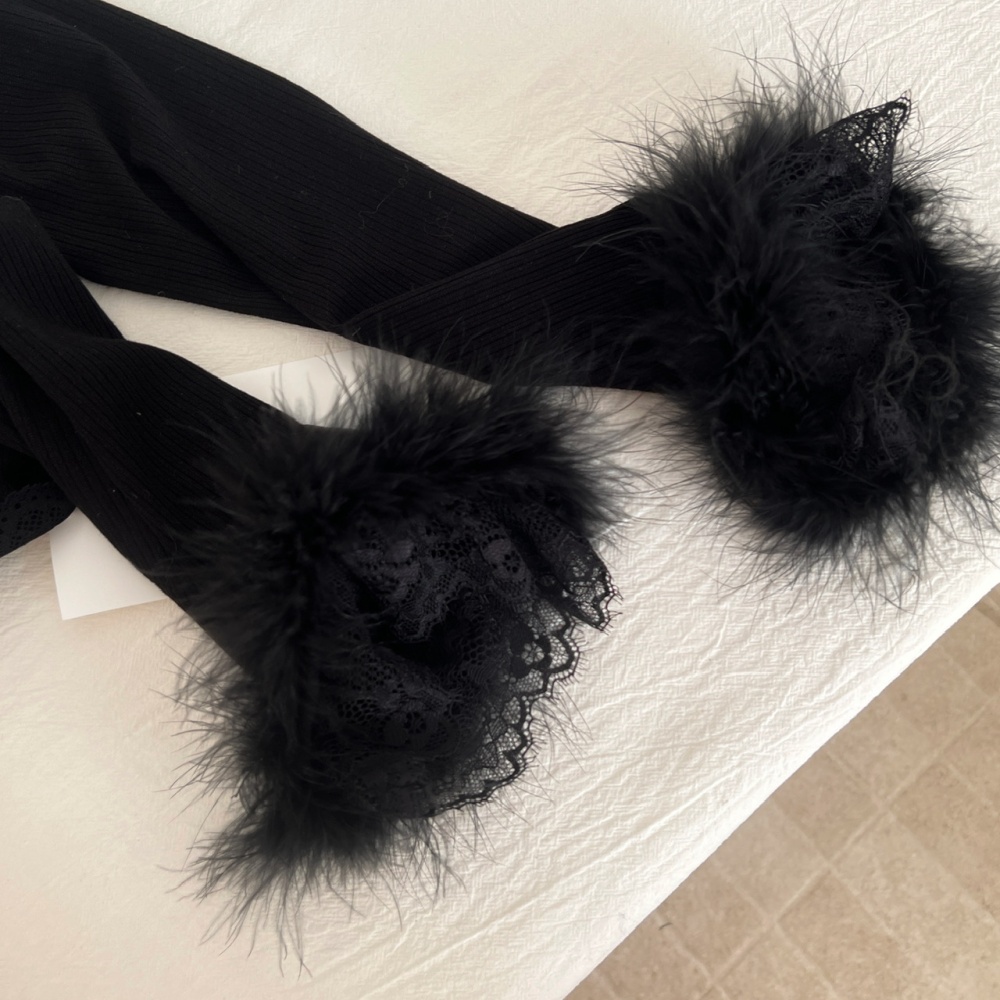 Autumn and winter tops niche short skirt 2pcs set