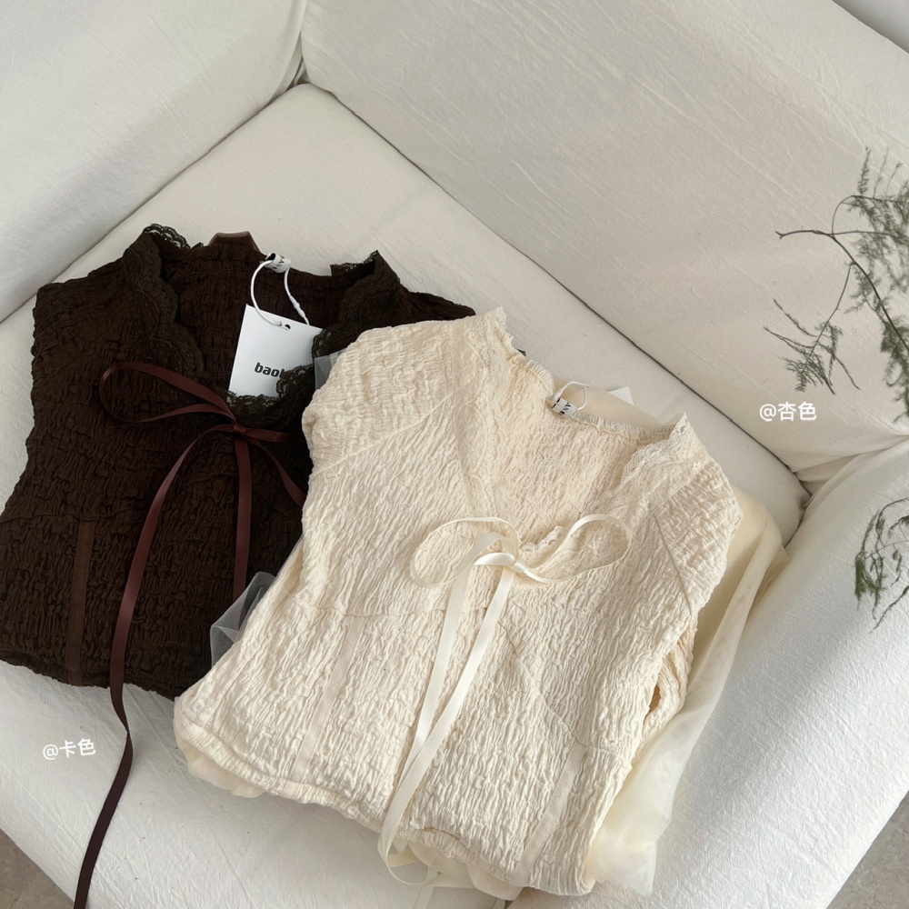 V-neck Pseudo-two dress gauze long dress