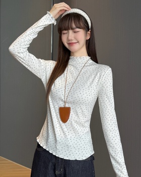 Autumn and winter long sleeve T-shirt floral bottoming shirt